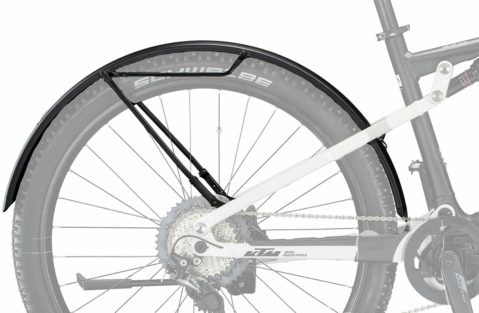 E-Bikes/Schutzbleche: KTM  Schutzbleche 27 Zoll Macina Kapoho Modell 2020 E-Bike Schutzbleche hinten mit Rail und integriertem Licht 