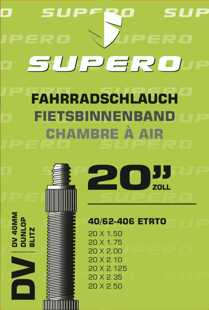 schläuche/Bereifung: Supero  Fahrradschlauch 20" Blitz40 4062-406 