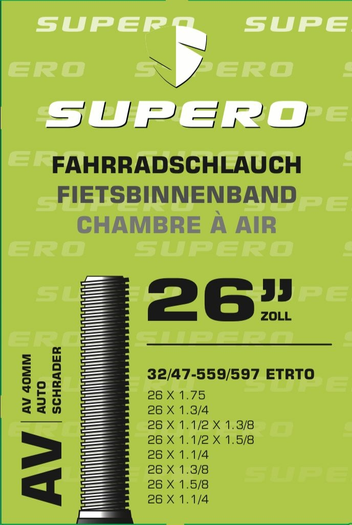 schläuche/Bereifung: Supero  Fahrradschlauch 26" Schrader40 3247-559597 