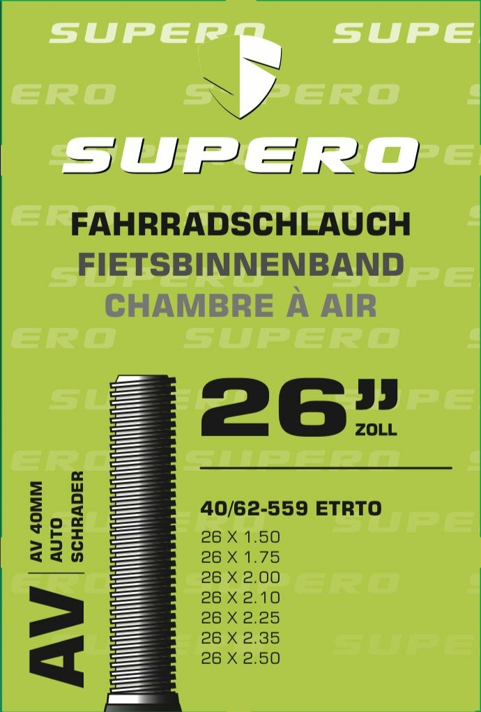 schläuche/Bereifung: Supero  Fahrradschlauch 26" Schrader40 4062-559 