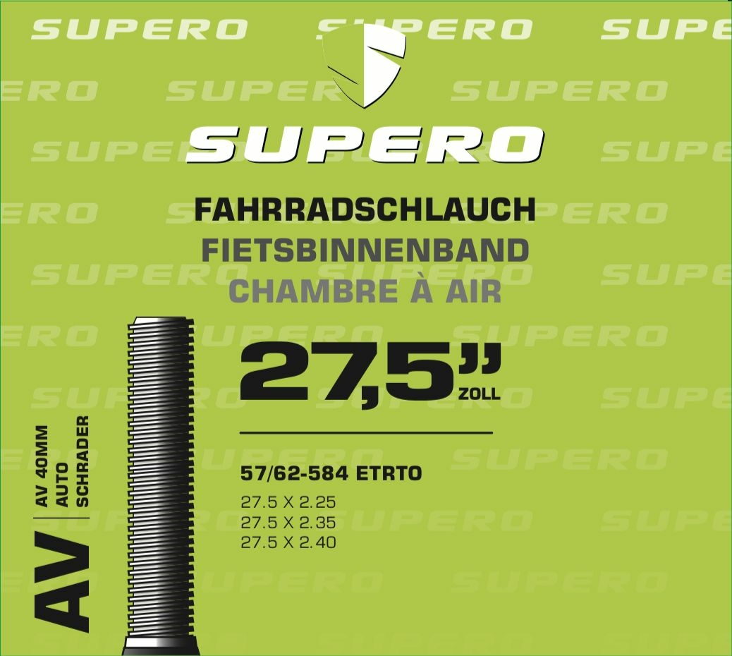 Supero Fahrradschlauch 27,5" Schrader40 57/62-584