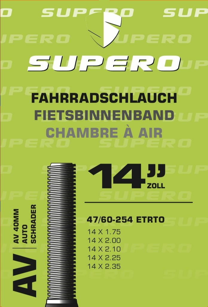 schläuche/Bereifung: Supero  Fahrradschlauch 14" Schrader 4760-254 