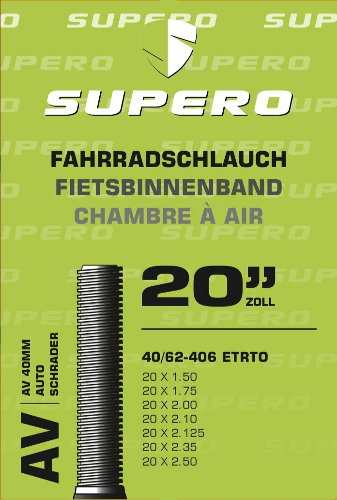 schläuche/Bereifung: Supero  Fahrradschlauch 20" Schrader40 4062-406 