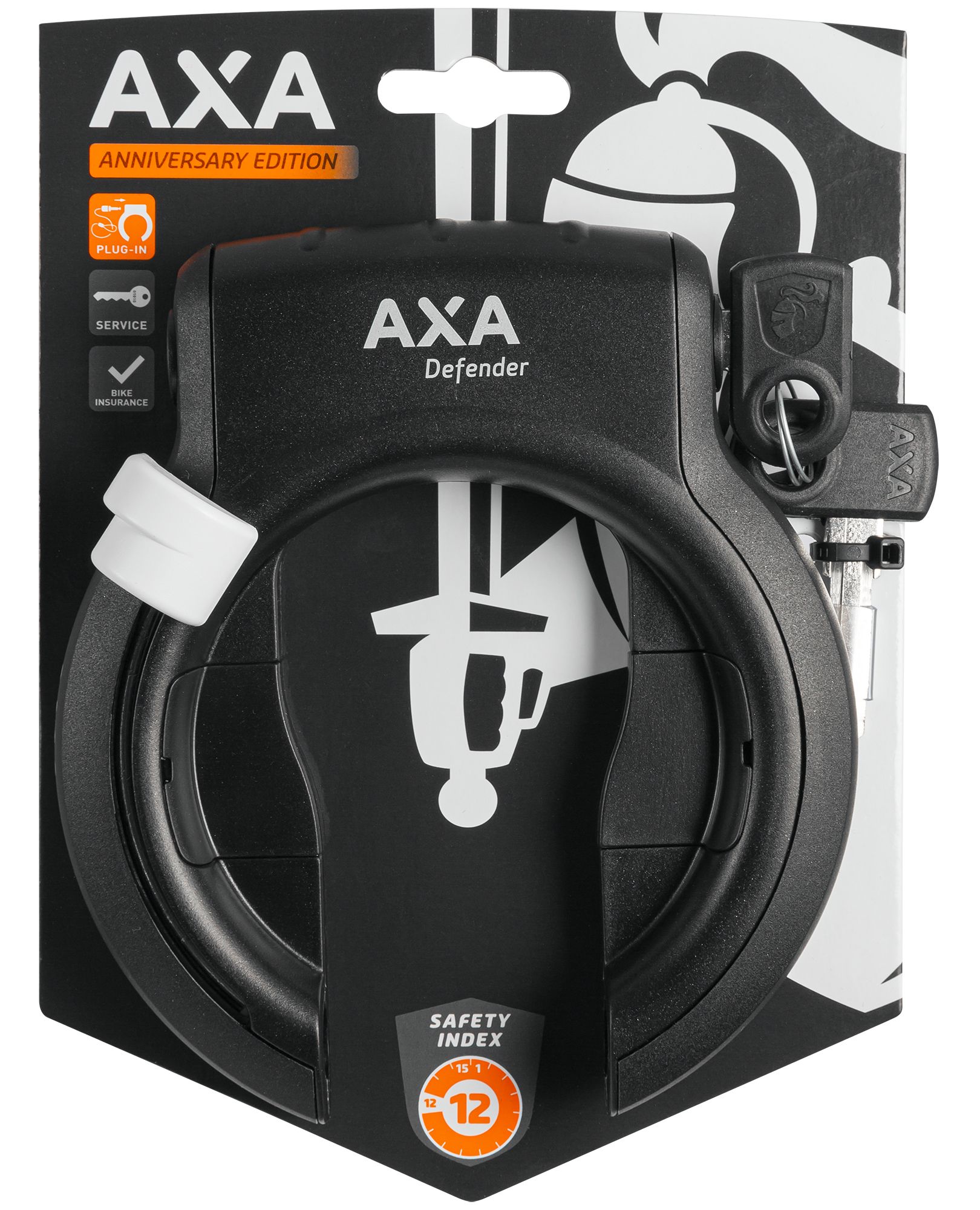 AXA Rahmenschloss + RLC 140 Plug-In-Kette Defender RLC 140