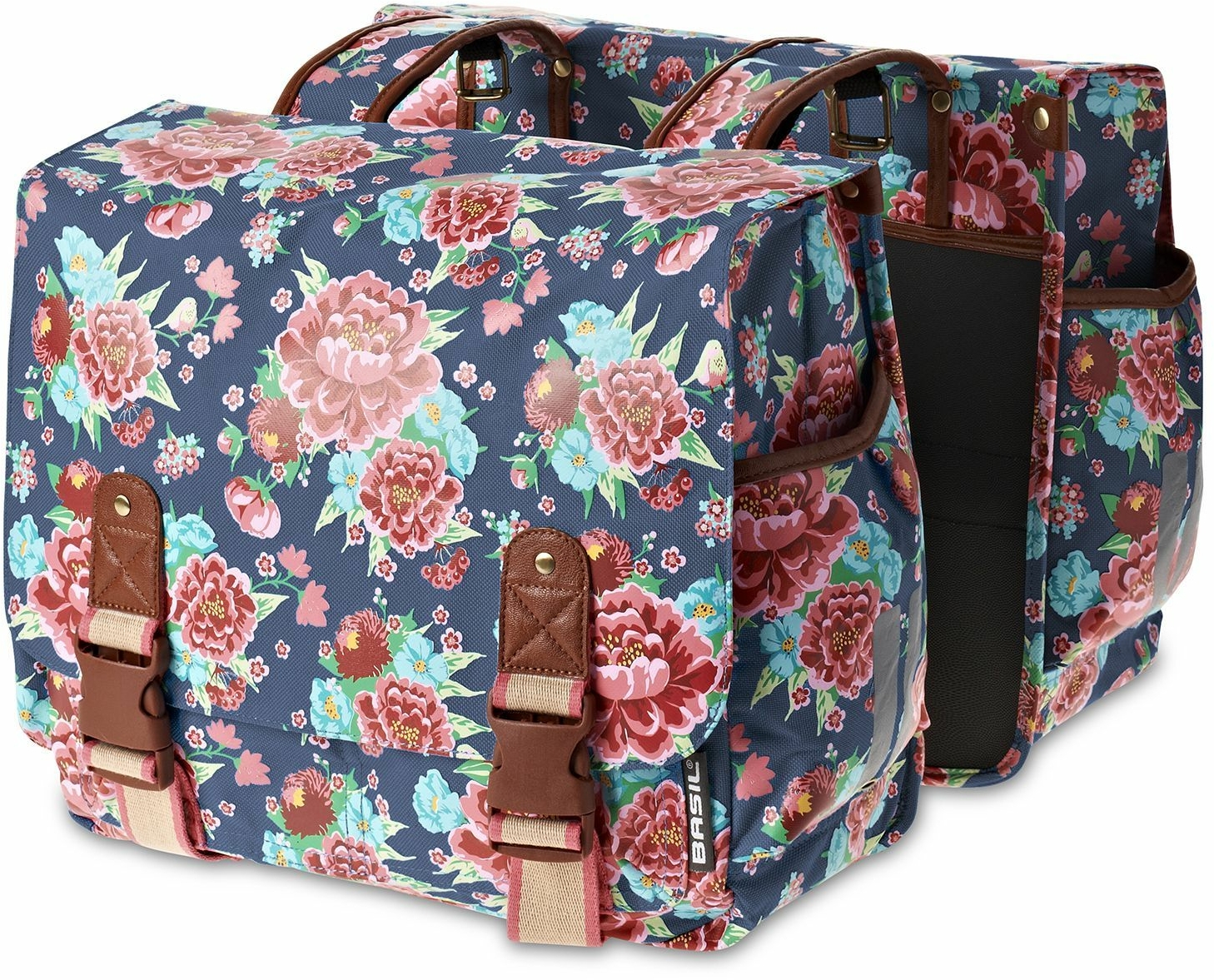 Basil Bloom Double Bag Indigo Gepäckträgertasche