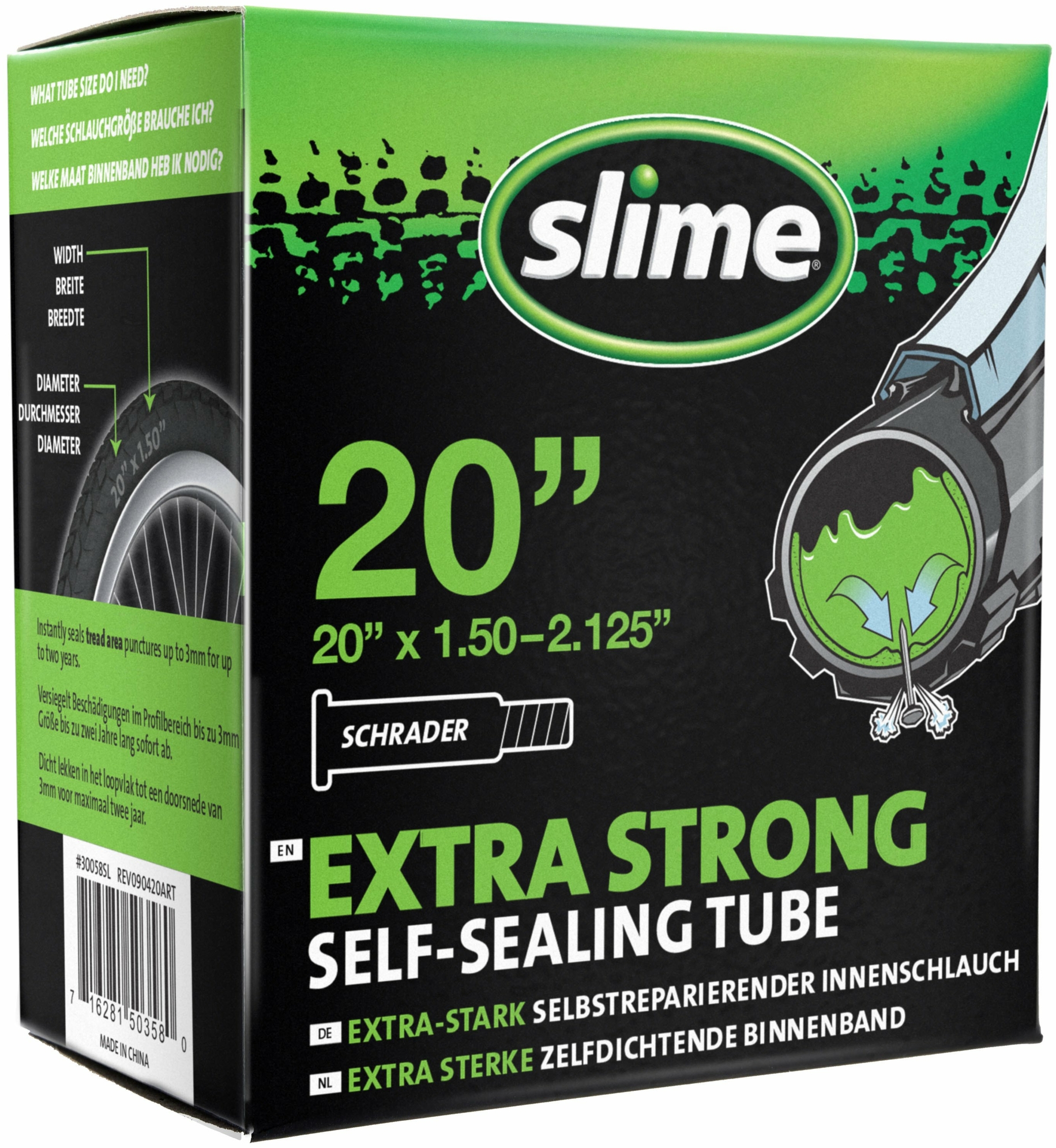 schläuche/Bereifung: Slime  Fahrradschlauch Smart Tube 20" AV (40-57-406)