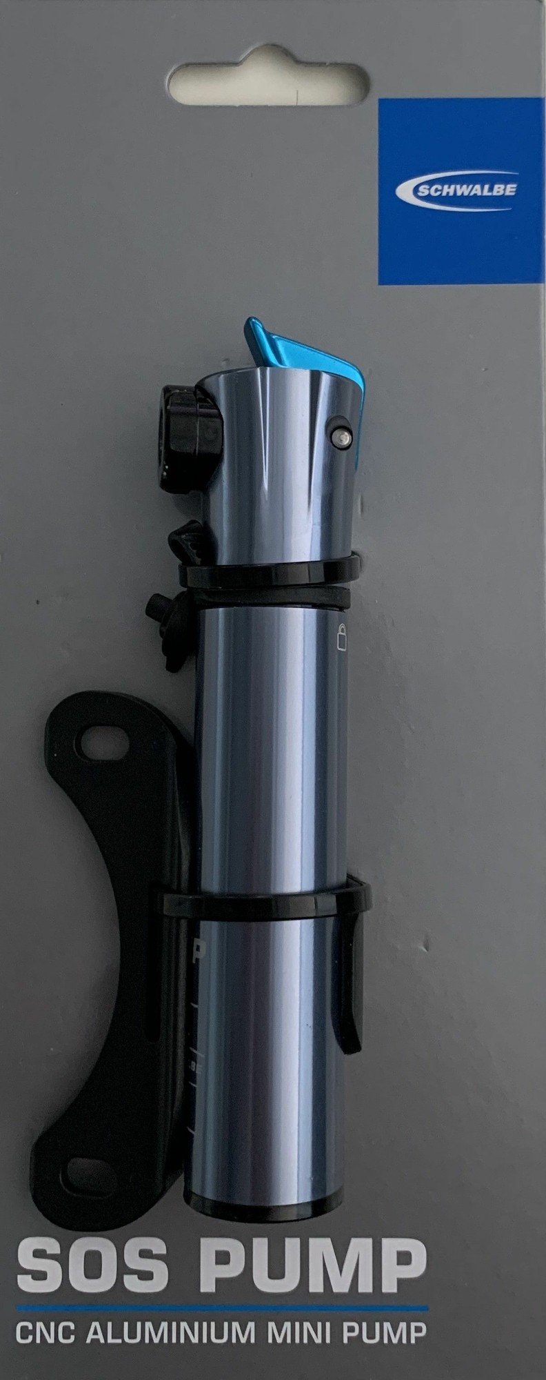 Fahrradteile/Pumpen: Schwalbe  Minipumpe SOS Pump 6081  metallic