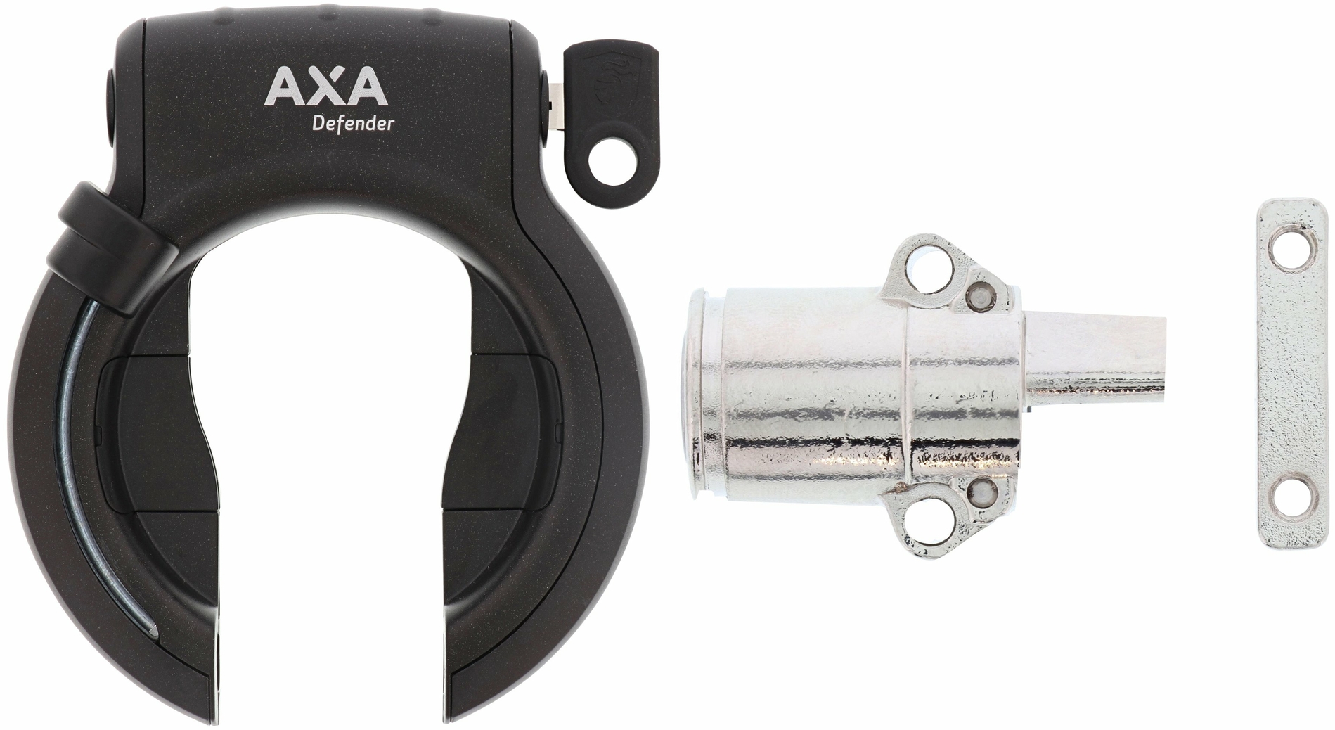 Zubehör/Schlösser: AXA  Rahmenschloss Defender + Akkuschloss Bosch Intube 