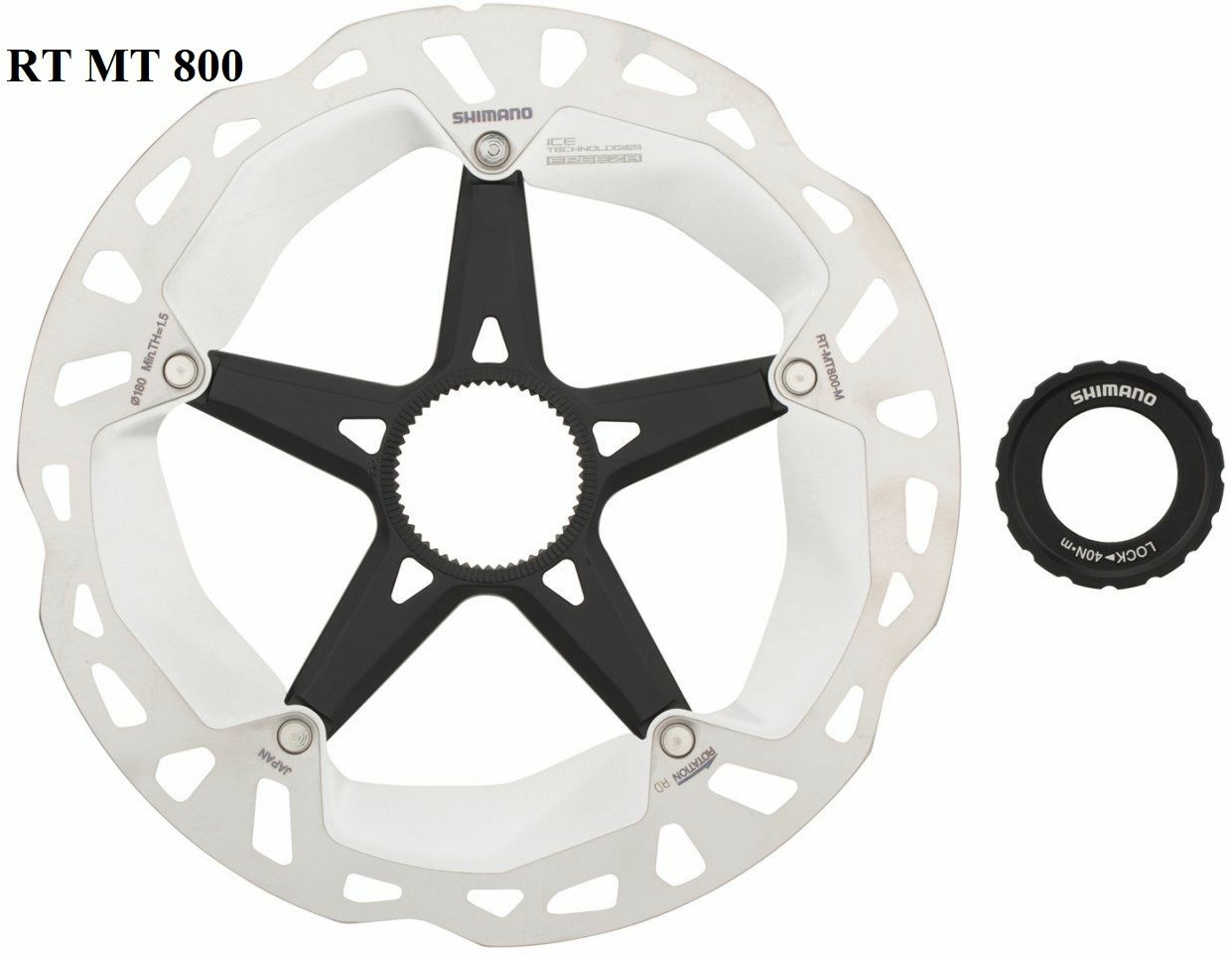 Fahrradteile/Bremsen: Shimano  Rotor Center-L Ice Tech RT-MT800160mm 