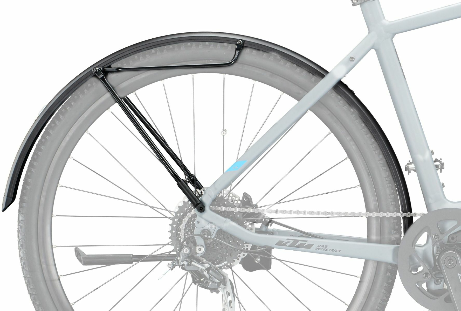 KTM Schutzbleche Macina Action 27 Zoll Modell 2020 E-Bike Schutzbleche hinten mit Rail und integriertem Licht