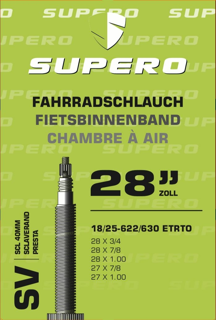 schläuche/Bereifung: Supero  Fahrradschlauch 28" Scl.40 1825-622-630 