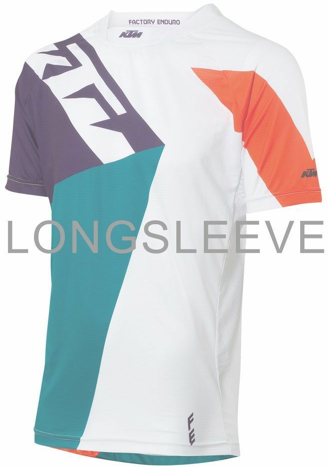 KTM Factory Enduro Trikot Shirt Longsleeve XXXL white/petrol/orange