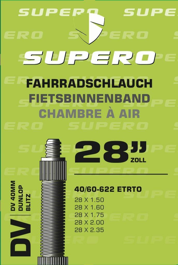 Supero Fahrradschlauch 28" Blitz40 40/60-622