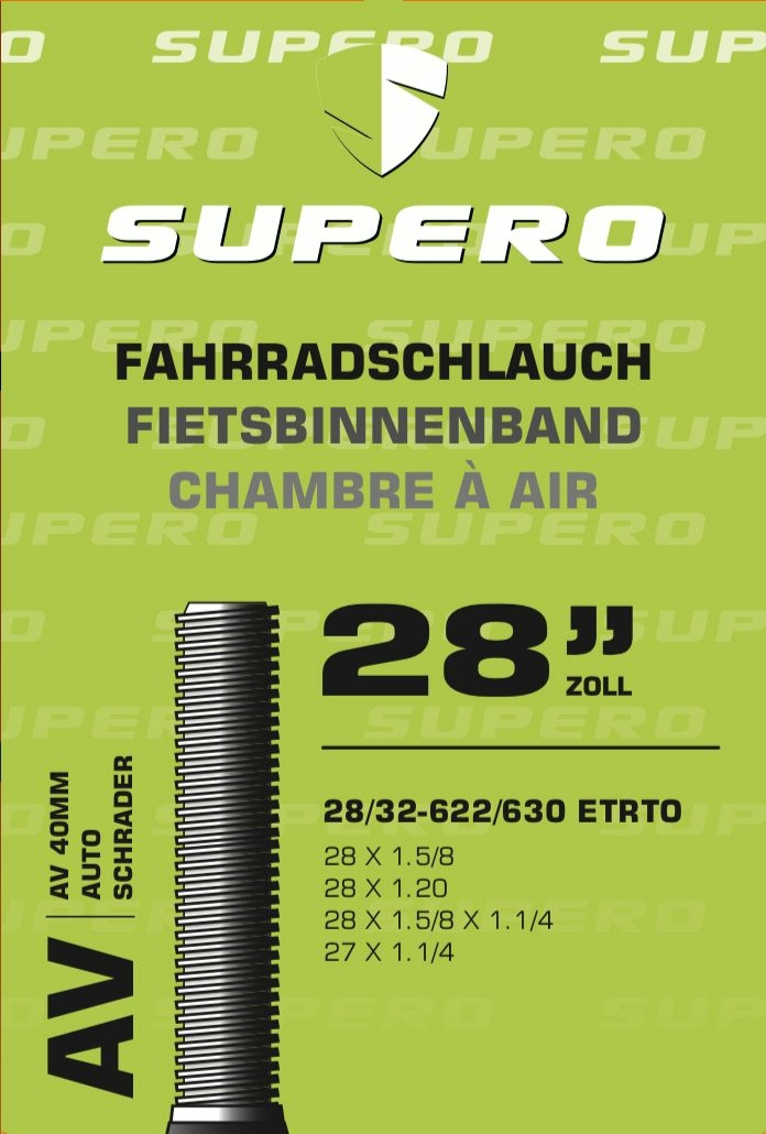 Supero Fahrradschlauch 28" Schrader40 28/32-622/630