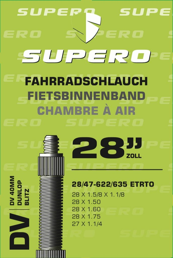 schläuche/Bereifung: Supero  Fahrradschlauch 28" Blitz40 2847-622635 